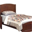 Pemberly Row Full Bed with Arched Headboard & Wood Grain Details in Dark Cherry
