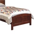 Pemberly Row Full Bed with Arched Headboard & Wood Grain Details in Dark Cherry
