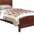 Pemberly Row Full Bed with Arched Headboard & Wood Grain Details in Dark Cherry