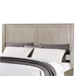 Pemberly Row Platform California King Bed with Panel Headboard in Light Tan