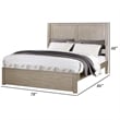 Pemberly Row Platform King Bed with Rectangular Panel Headboard in Light Tan