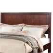 Pemberly Row Platform California King Bed with Panel Headboard in Cherry Brown
