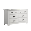 Pemberly Row 3 Piece Bedroom Set with Dresser Chest and Nightstand in White