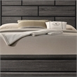 Pemberly Row King Bed with Brick Inspired Headboard & Black Tapered Legs