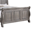 Pemberly Row King Sleigh Bed with Tri Panel Molded Trim in Oak Gray