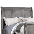 Pemberly Row King Sleigh Bed with Tri Panel Molded Trim in Oak Gray