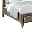 Pemberly Row California King Storage Bed w/ Sleigh Headboard & 2 Drawers in Gold