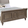 Pemberly Row California King Bed w/ Sleigh Headboard & Molded Footboard in Gold