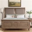 Pemberly Row California King Bed w/ Sleigh Headboard & Molded Footboard in Gold