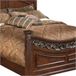 Pemberly Row California King Bed with Leaf Carvings & Scroll Molding