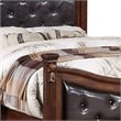 Pemberly Row California King Bed with Tufted Faux Leather Headboard