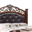 Pemberly Row California King Bed with Tufted Faux Leather Headboard