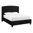 Pemberly Row King Bed with Tufted Headboard and Nailhead Trim in Black