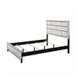 Pemberly Row Twin Bed with Geometric Panel Headboard and Tapered Legs in White