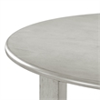 Pemberly Row 47 Inch Round Rubberwood Dining Table with Block Legs in Gray