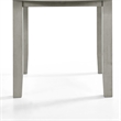 Pemberly Row 47 Inch Round Rubberwood Dining Table with Block Legs in Gray