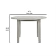 Pemberly Row 47 Inch Round Rubberwood Dining Table with Block Legs in Gray