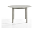 Pemberly Row 47 Inch Round Rubberwood Dining Table with Block Legs in Gray