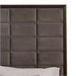 Pemberly Row California King Bed with Grid Tufted Tall Panel Headboard in Taupe