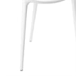Pemberly Row 4Pc Polypropylene Armchairs w/ Curved Seat & Open Backrest in White