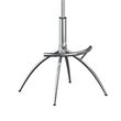 Pemberly Row Set of 2 Adjustable Height Swivel Barstools in Black Faux Leather