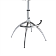 Pemberly Row Set of 2 Adjustable Height Swivel Barstools in Brown Faux Leather