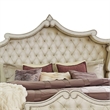 Pemberly Row California King Bed with French Carved Scalloped Headboard in Ivory