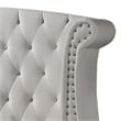 Pemberly Row Wingback Queen Bed with Crystal Button Tufting & Nailhead Trim