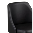 Pemberly Row Adjustable Swivel Office Chair w/ Chrome Base in Black Faux Leather