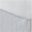 Pemberly Row Paisley Quilted Queen Bed Skirt with 18 Inch Cotton Drop in Ivory