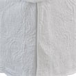 Pemberly Row Paisley Quilted Queen Bed Skirt with 18 Inch Cotton Drop in Ivory