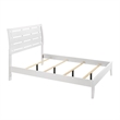 Pemberly Row King Bed with Slatted Headboard and Chamfered Legs in White