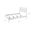 Pemberly Row King Bed with Slatted Headboard and Chamfered Legs in White