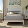 Pemberly Row King Bed with Slatted Headboard and Chamfered Legs in White