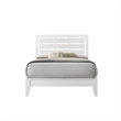 Pemberly Row King Bed with Slatted Headboard and Chamfered Legs in White