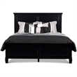 Pemberly Row Queen Bed with Classic Panel Design and Molded Trim in Black