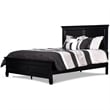 Pemberly Row Queen Bed with Classic Panel Design and Molded Trim in Black