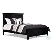 Pemberly Row Queen Bed with Classic Panel Design and Molded Trim in Black