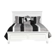 Pemberly Row Queen Size Bed with Classic Panel Design & Molded Details in White