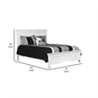 Pemberly Row Queen Size Bed with Classic Panel Design & Molded Details in White