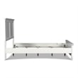 Pemberly Row Queen Size Bed with Classic Panel Design & Molded Details in White