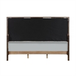 Pemberly Row King Bed with Gray Fabric Upholstery & Under Bed Clearance in White