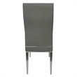 Pemberly Row 4Pc Faux Leather Dining Chairs with Stainless Steel Legs in Black