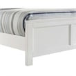 Pemberly Row King Bed with Carved Panel Design in Pristine White Rubberwood