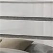 Pemberly Row Queen Bed w/ LED Headboard & Crushed Crystal Accents - Glossy White