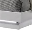 Pemberly Row Queen Bed w/ LED Headboard & Crushed Crystal Accents - Glossy White