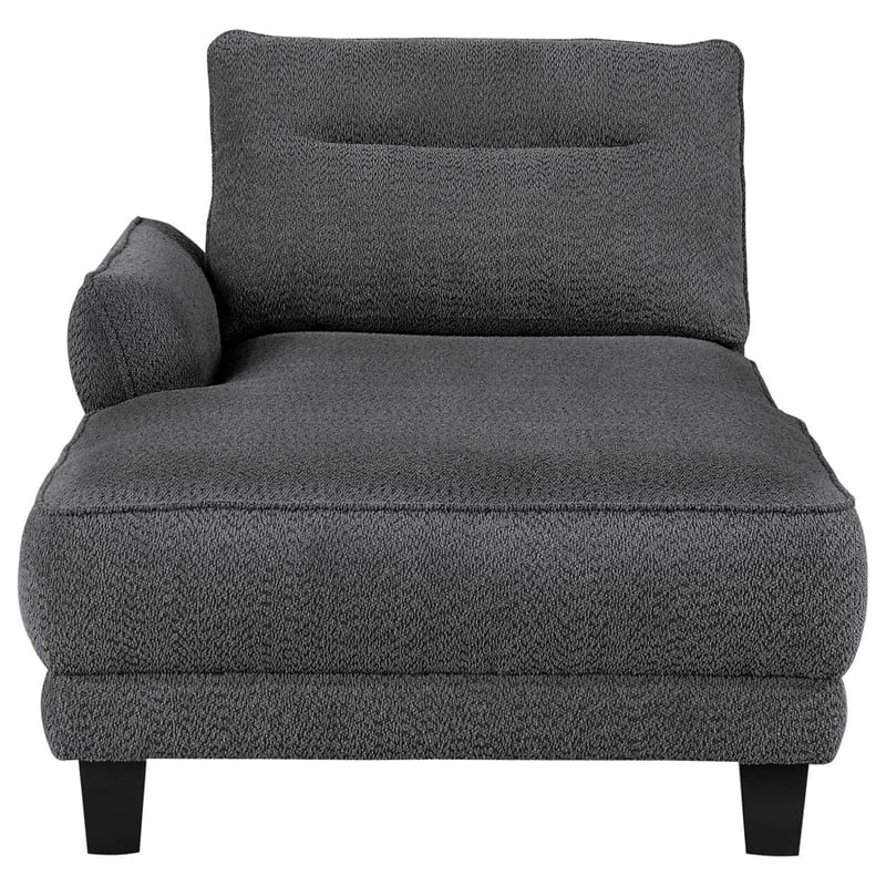 Pemberly Row 110 Inch 2 Piece Sectional Sofa with Chaise and Welt Trim in Gray
