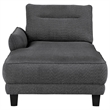 Pemberly Row 110 Inch 2 Piece Sectional Sofa with Chaise and Welt Trim in Gray