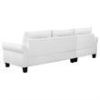 Pemberly Row 110 Inch 2 Piece Sectional Sofa with Chaise and Welt Trim in White