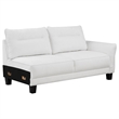 Pemberly Row 110 Inch 2 Piece Sectional Sofa with Chaise and Welt Trim in White
